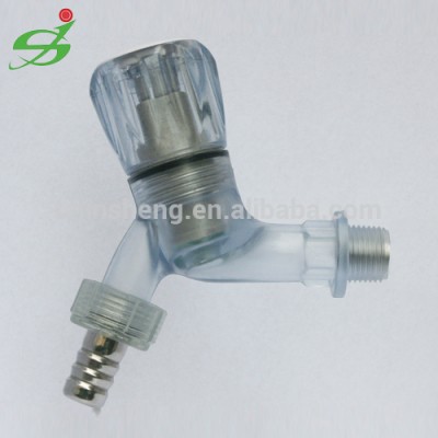 JS High Quality PVC Transparent Plastic Water Tap/Faucet/Bibcock